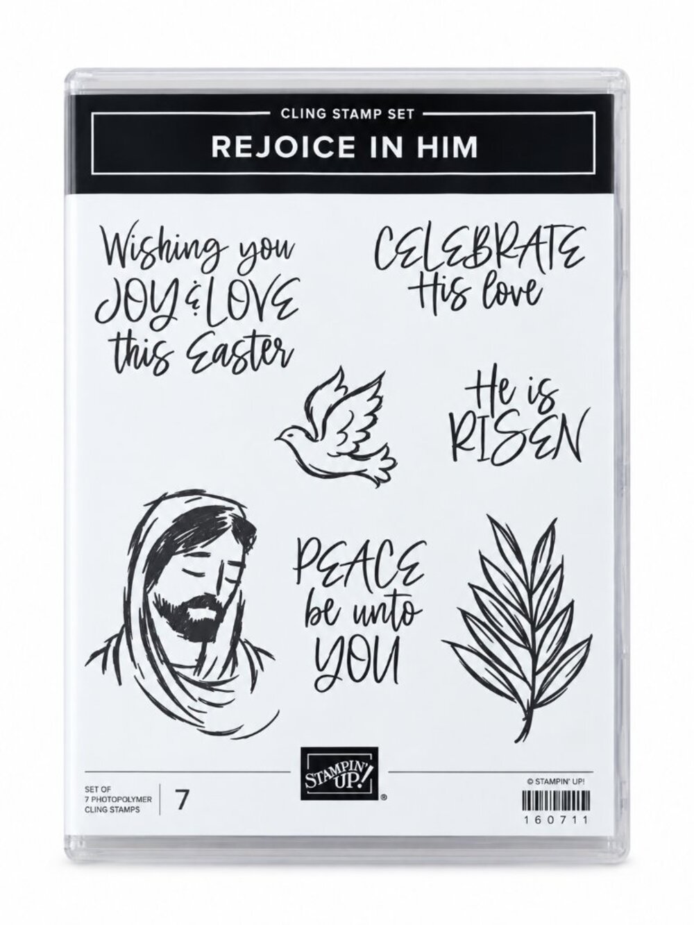 Stampin’ Up! Rejoice In Him Cling Stamp Set Christian Easter 160711